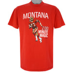 NFL (Stedman) - 49ers Joe Montana 2 Mins Magic T-Shirt 1990s X-Large