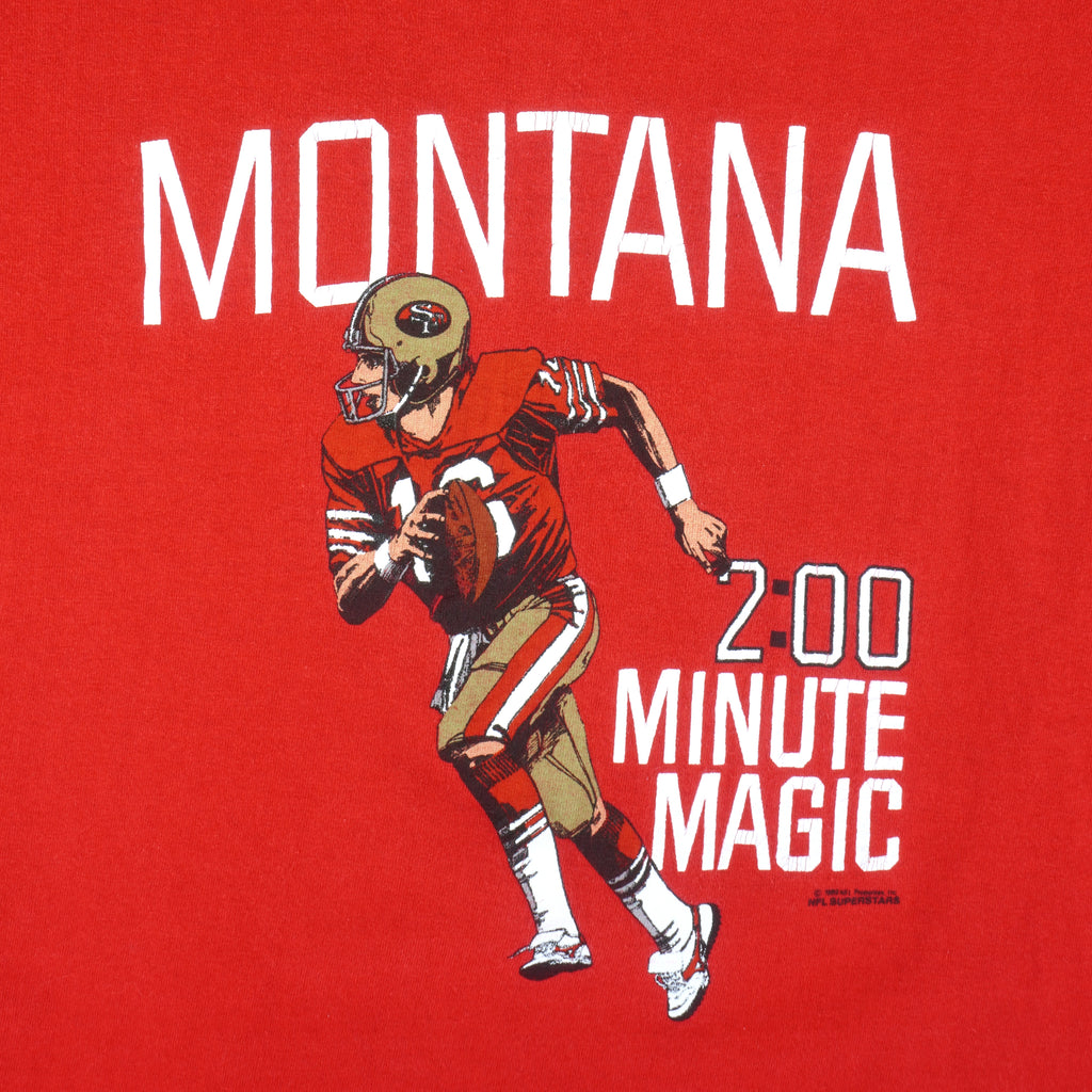 NFL - Joe Montana San Francisco 49ers  T-Shirt 1990s X-Large Vintage Retro Football