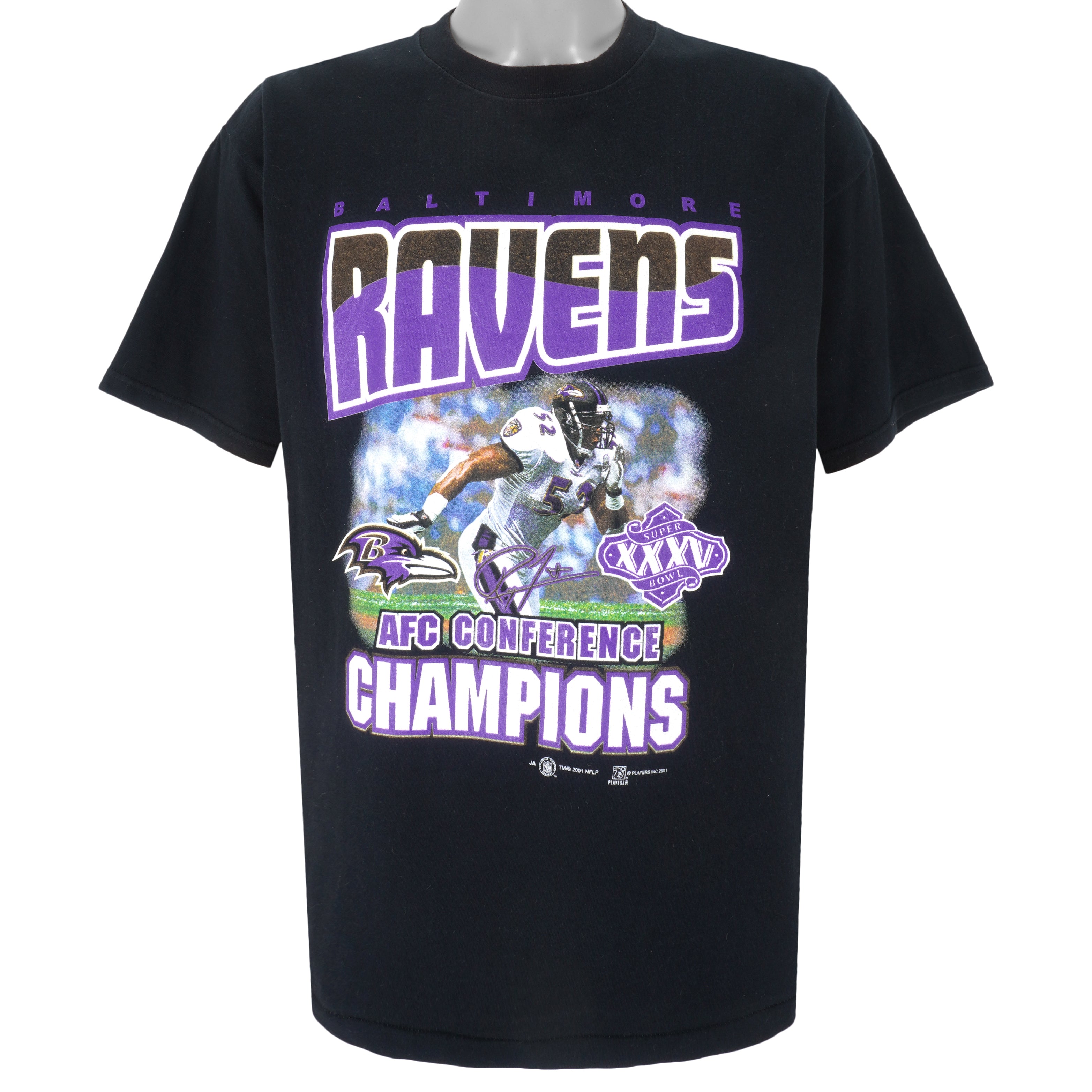 Vintage NFL (True Fan) - Baltimore Ravens Super Bowl Champions T-Shirt 2001  Large – Vintage Club Clothing