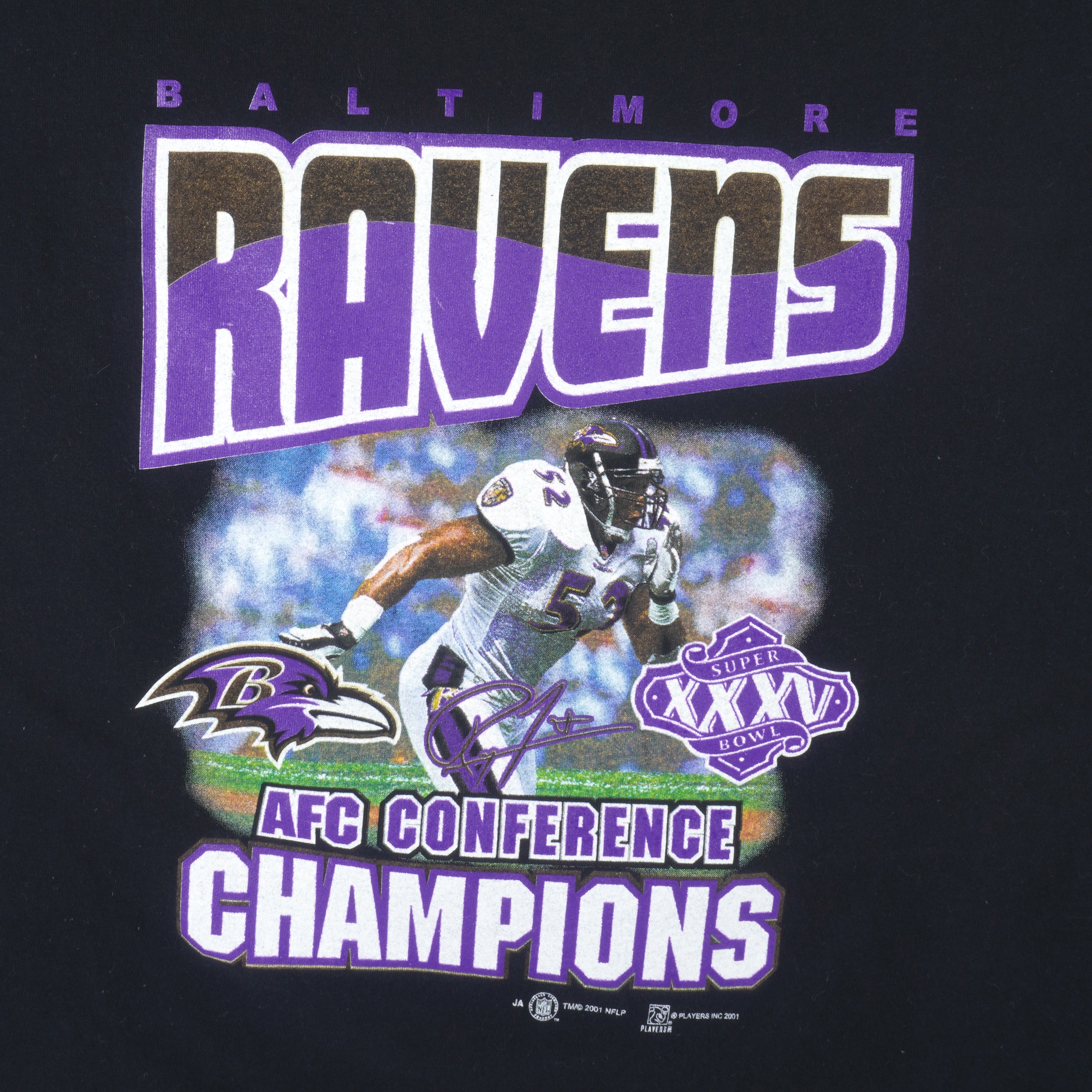 Vintage Baltimore Ravens 2001 AFC Champions Crewneck Sweater Tultex XL