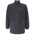 Adidas - Embroidered Zip-Up Fleece Jacket 1990s Medium