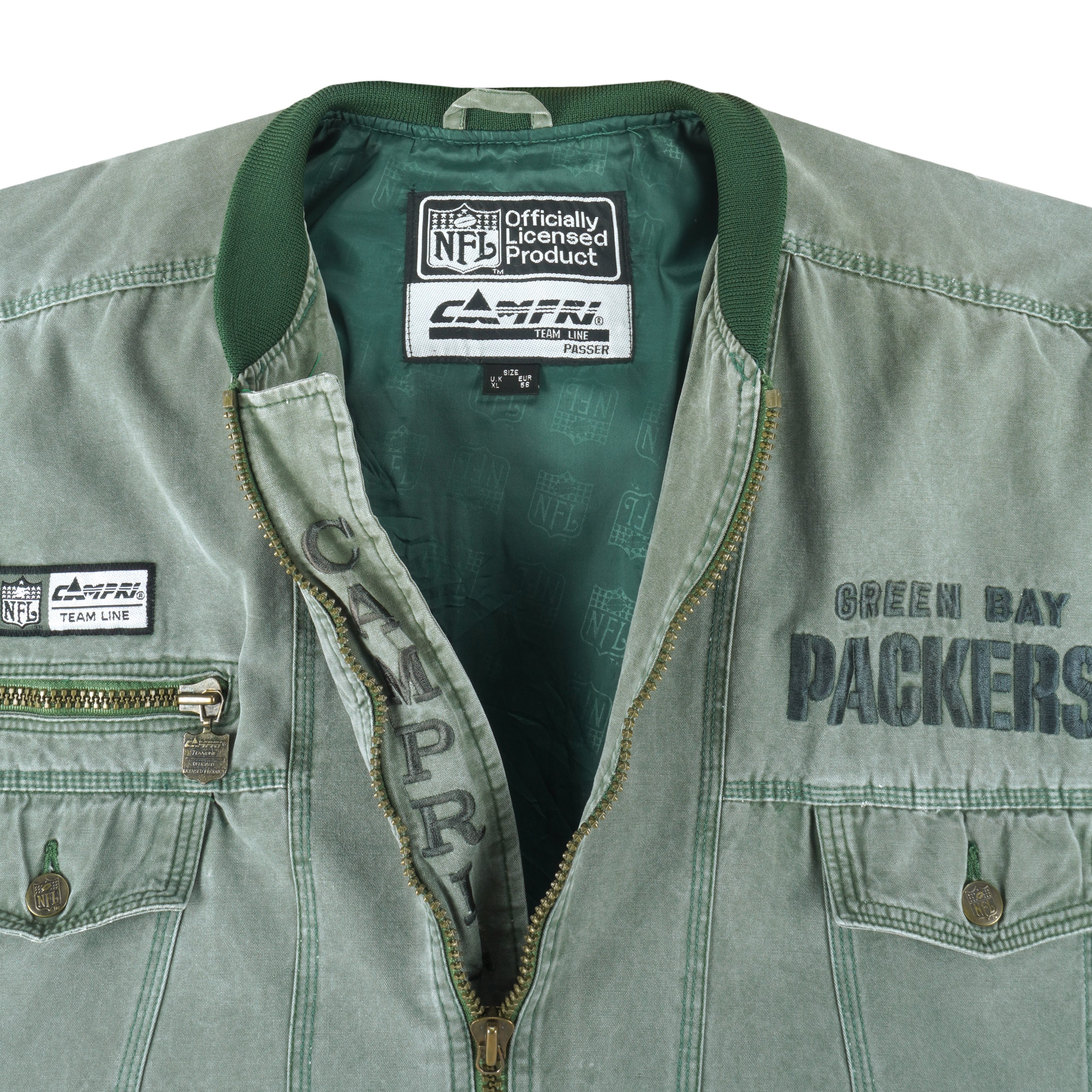 Vintage 90s Green Bay Packers Jacket With Hood Zip up Coat -  UK