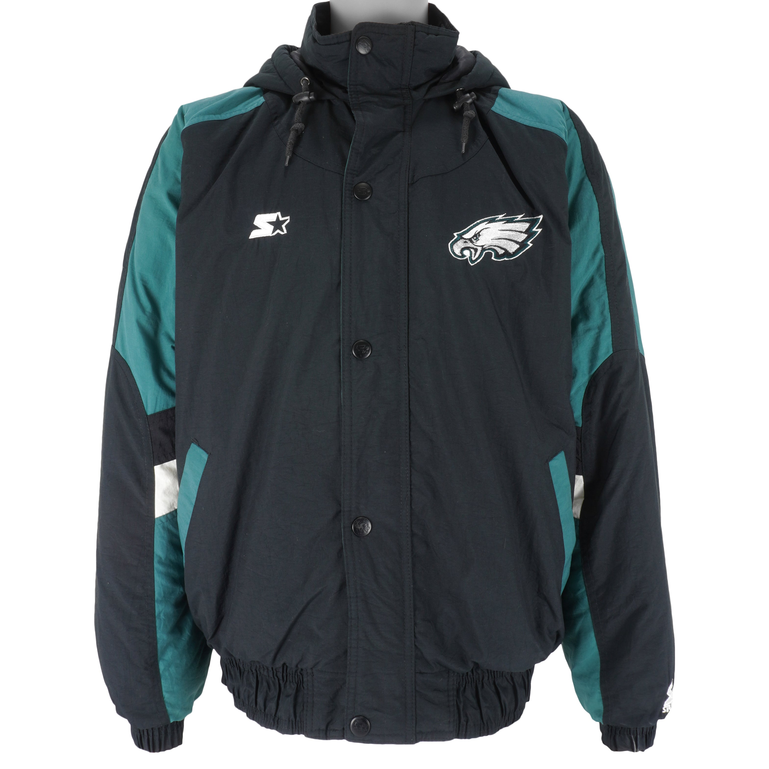 90's Philadelphia Eagles Starter Satin Back Patch NFL Jacket Size