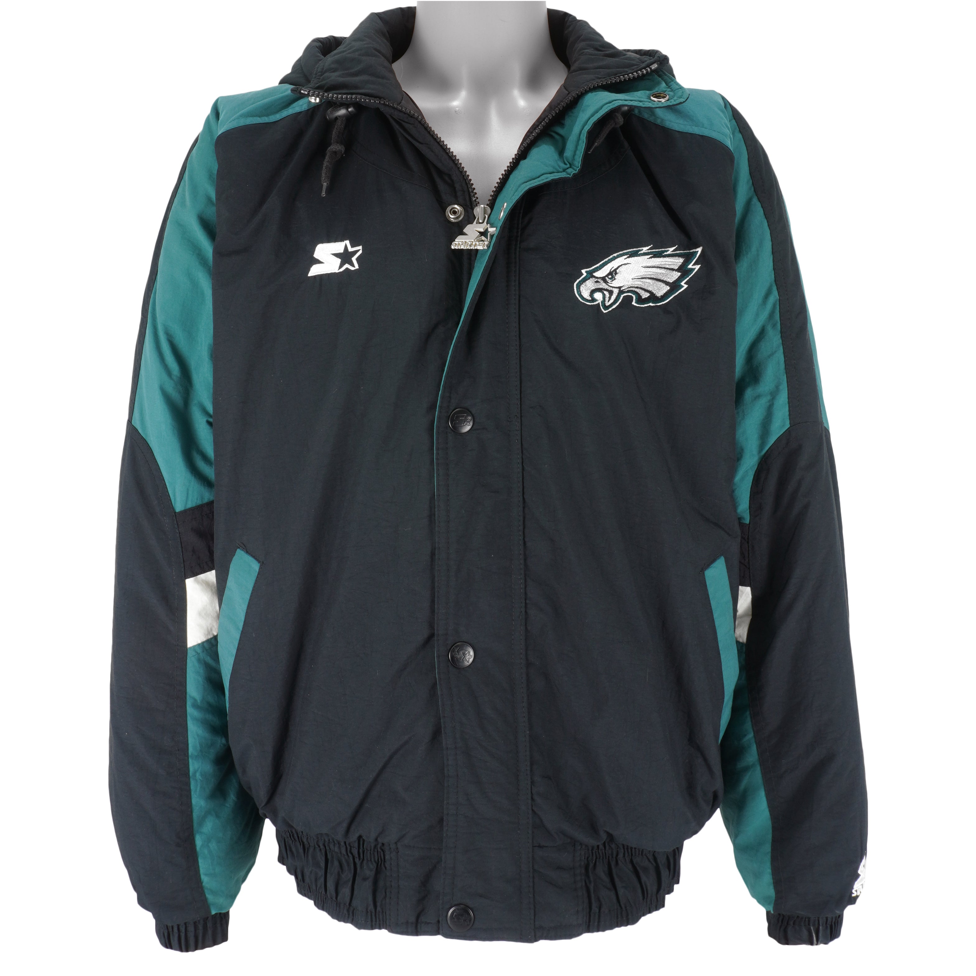 Black Philadelphia Eagles Pro Standard Mashup Logo Wool Varsity Heavy Jacket S