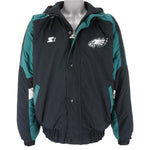 Starter - Philadelphia Eagles Hooded Jacket 1990s Large Vintage Retro Football