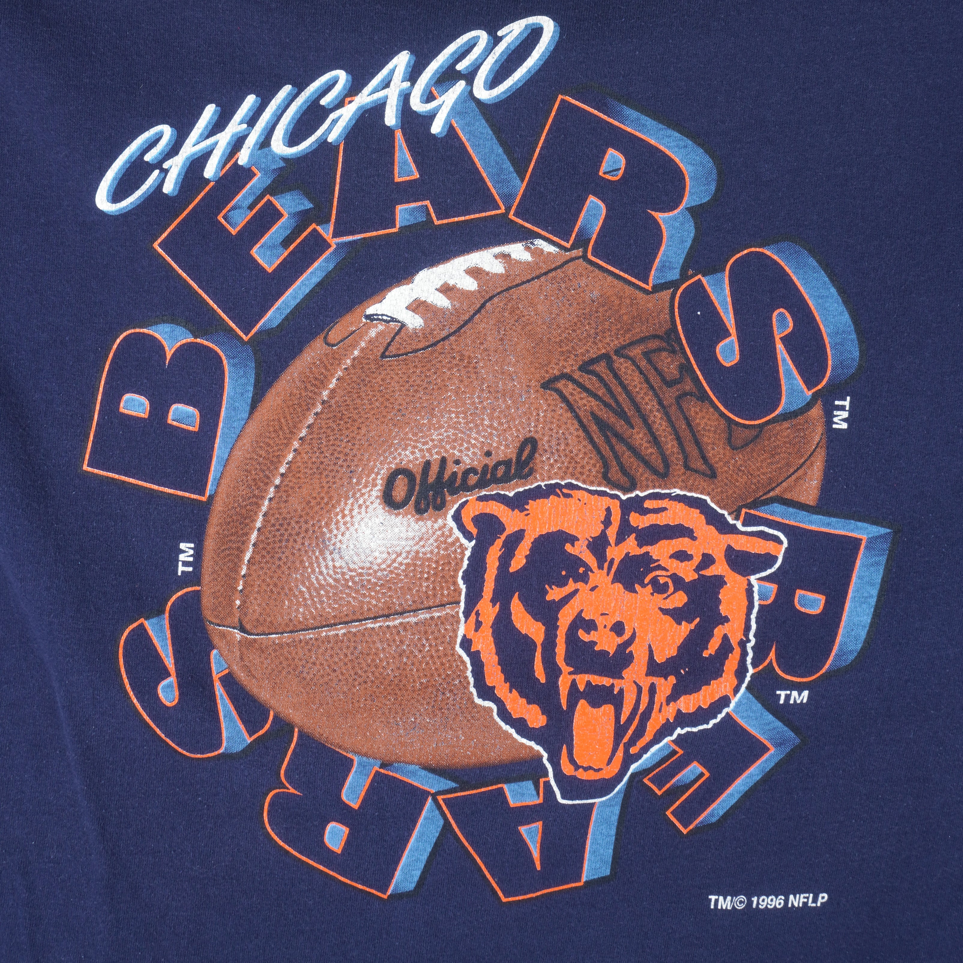 Vintage Chicago Bears T Shirt Tee Logo 7 Made USA Size Small S NFL Football  Illinois Da Bears 1990s 90s