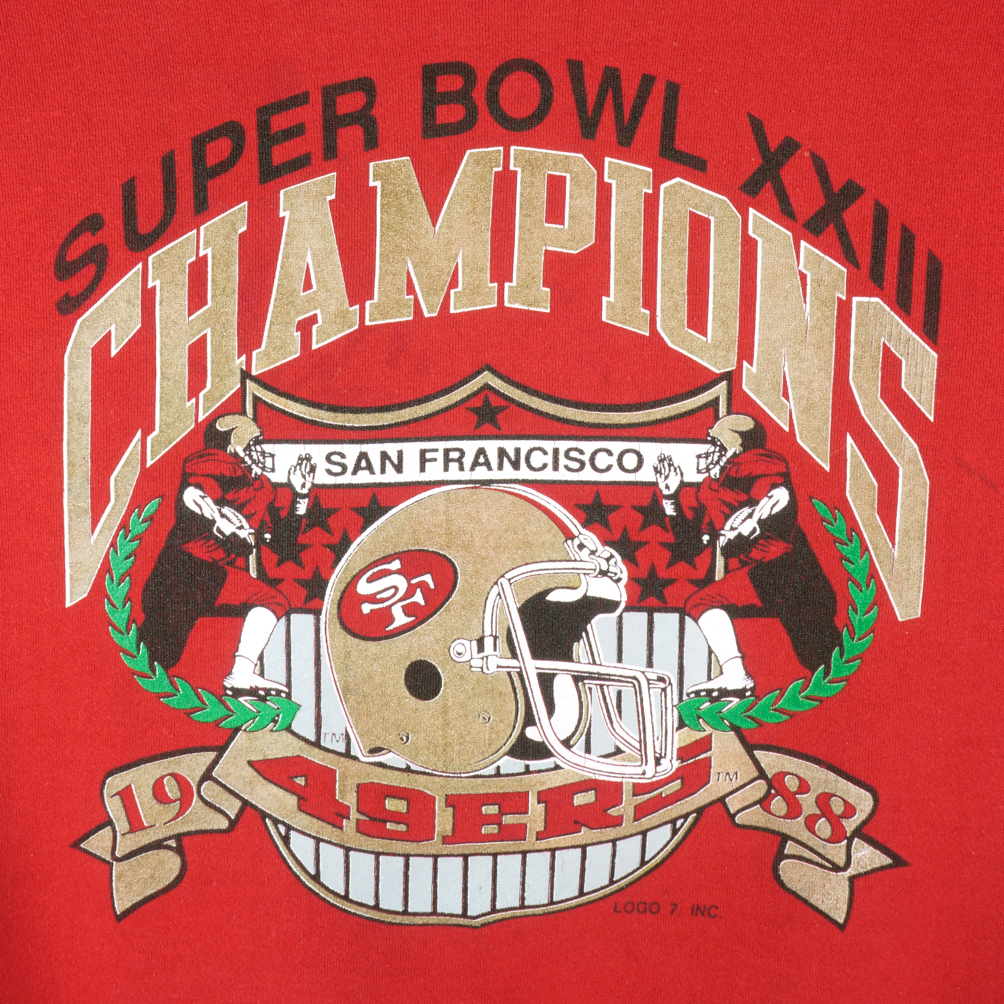 Vintage NFL (Logo 7) - San Francisco '49ers' Spell-Out Sweatshirt 1990's  X-Large – Vintage Club Clothing