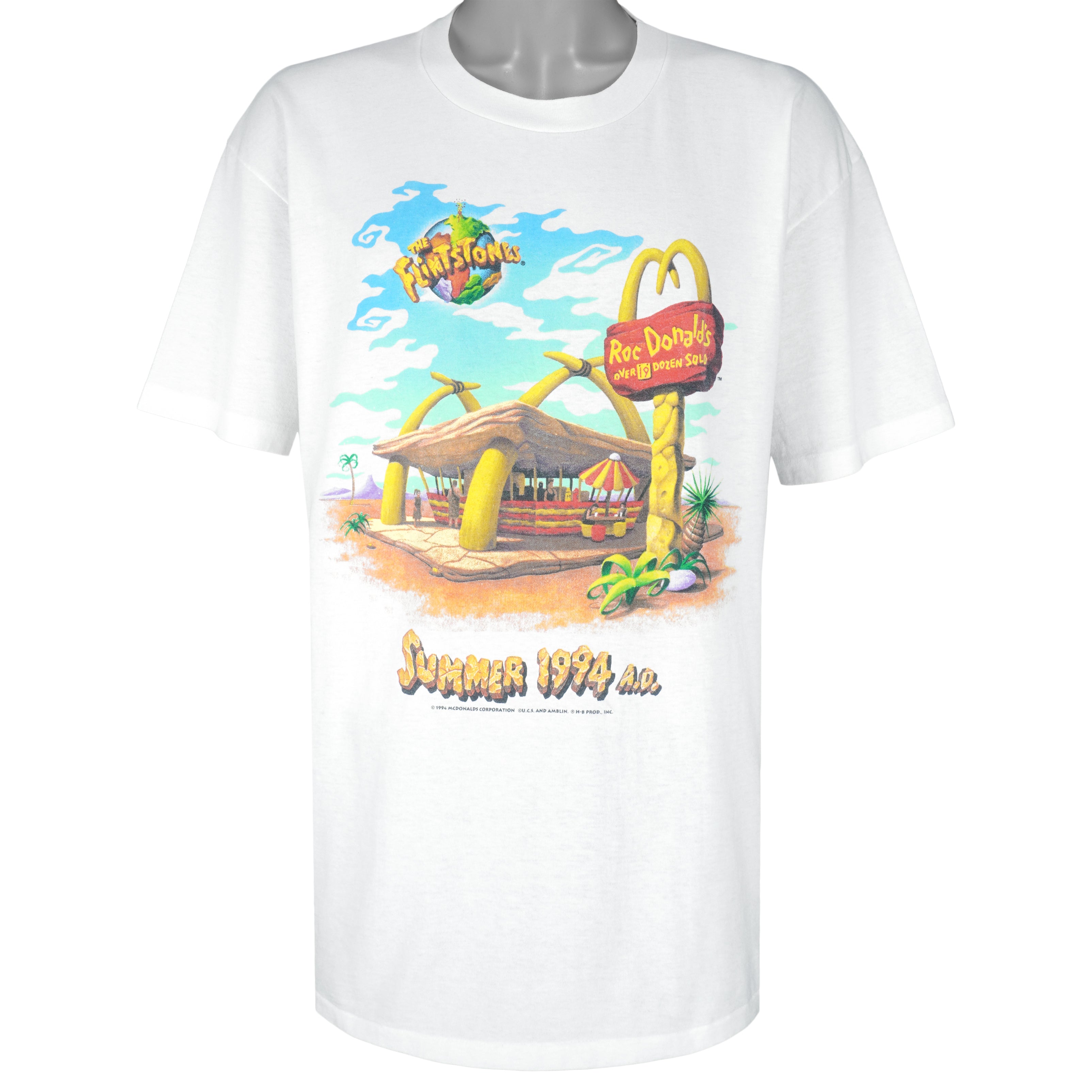 Vintage (McDonalds) - The Flintstones Roc Donald's T-Shirt 1994 X