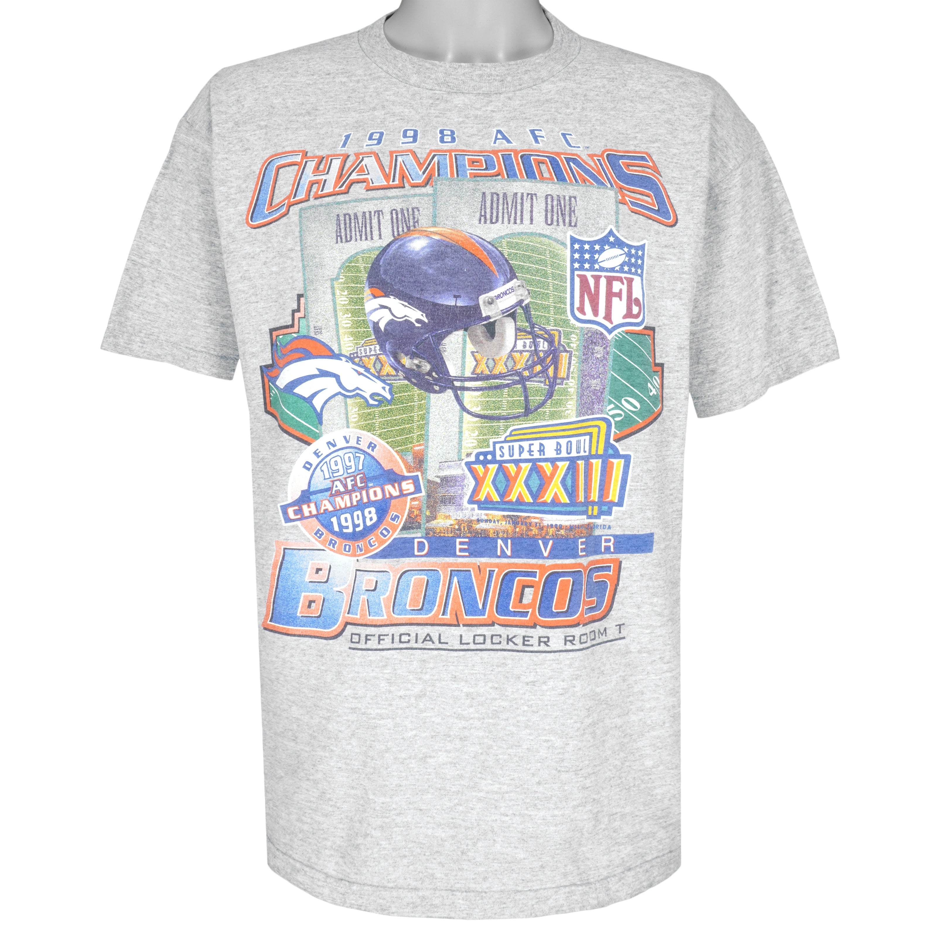 Vintage Denver Broncos 1999 Super Bowl Champions T Shirt Tee -   Denmark