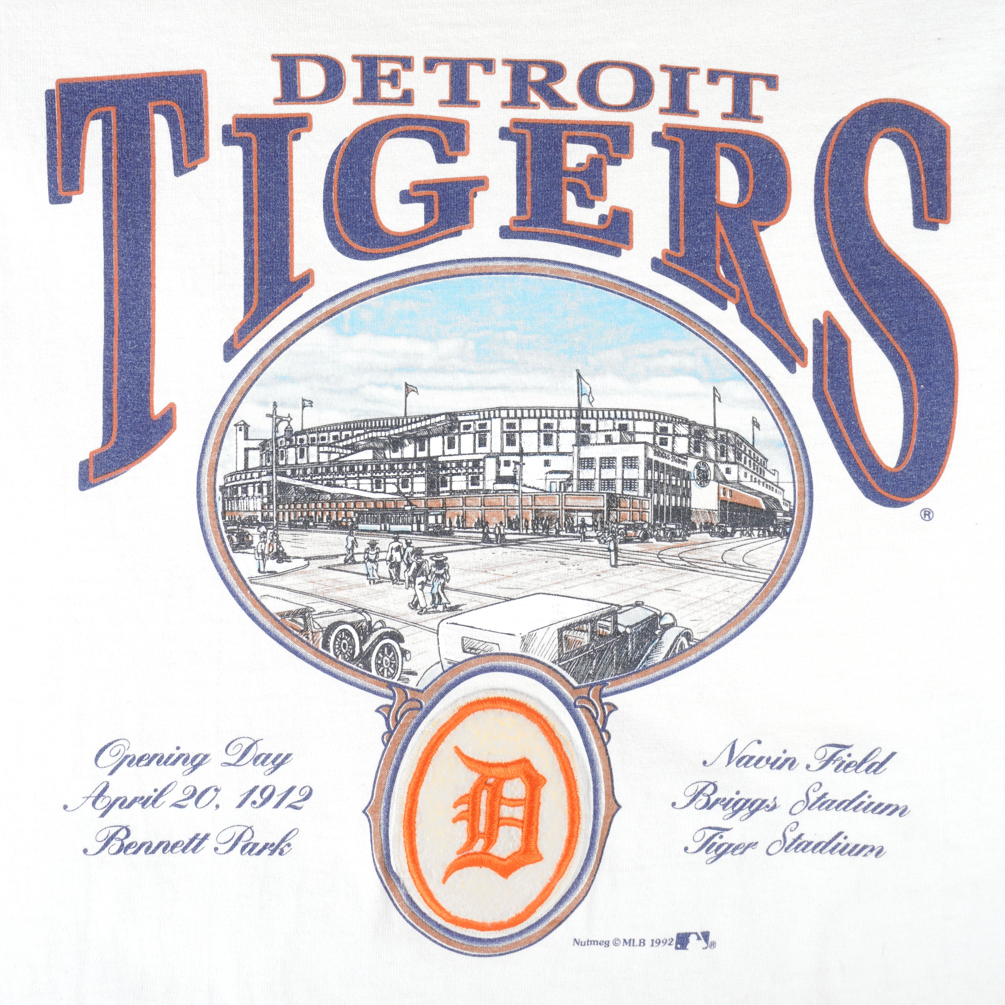 LegacyVintage99 Vintage Tigers Stadium T Shirt Tee Lee Sport Size Xtra Large XL Detroit Tigers Michigan MLB Baseball 1990s