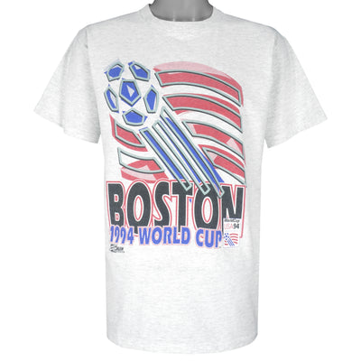 Solid Threads United States Soccer Gooaalll Graphic Tee | Vintage World Cup T-Shirt Royal / XX-Large