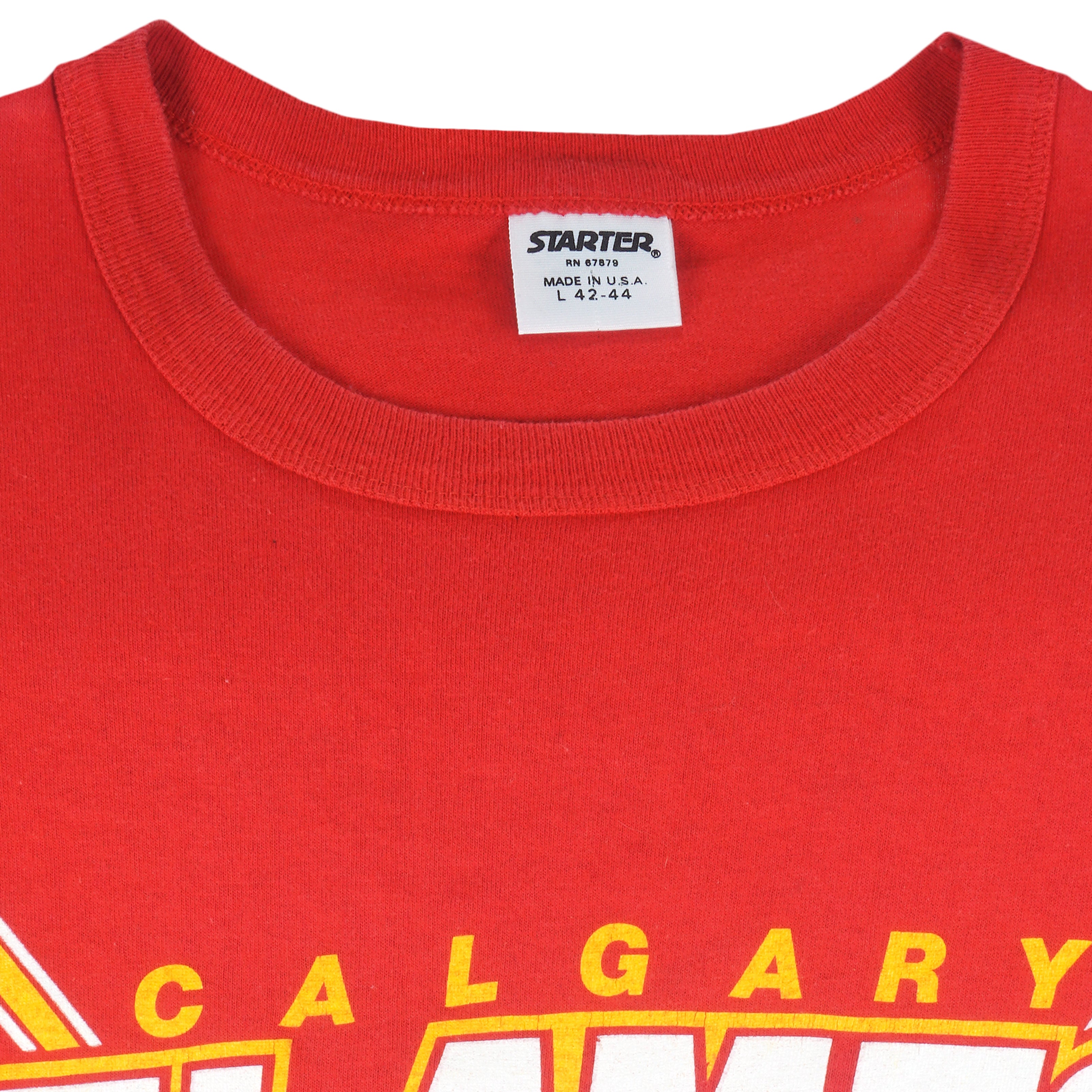 Vintage Calgary Flames Graphic T Shirt Tee Big Logo Size Large -  Canada