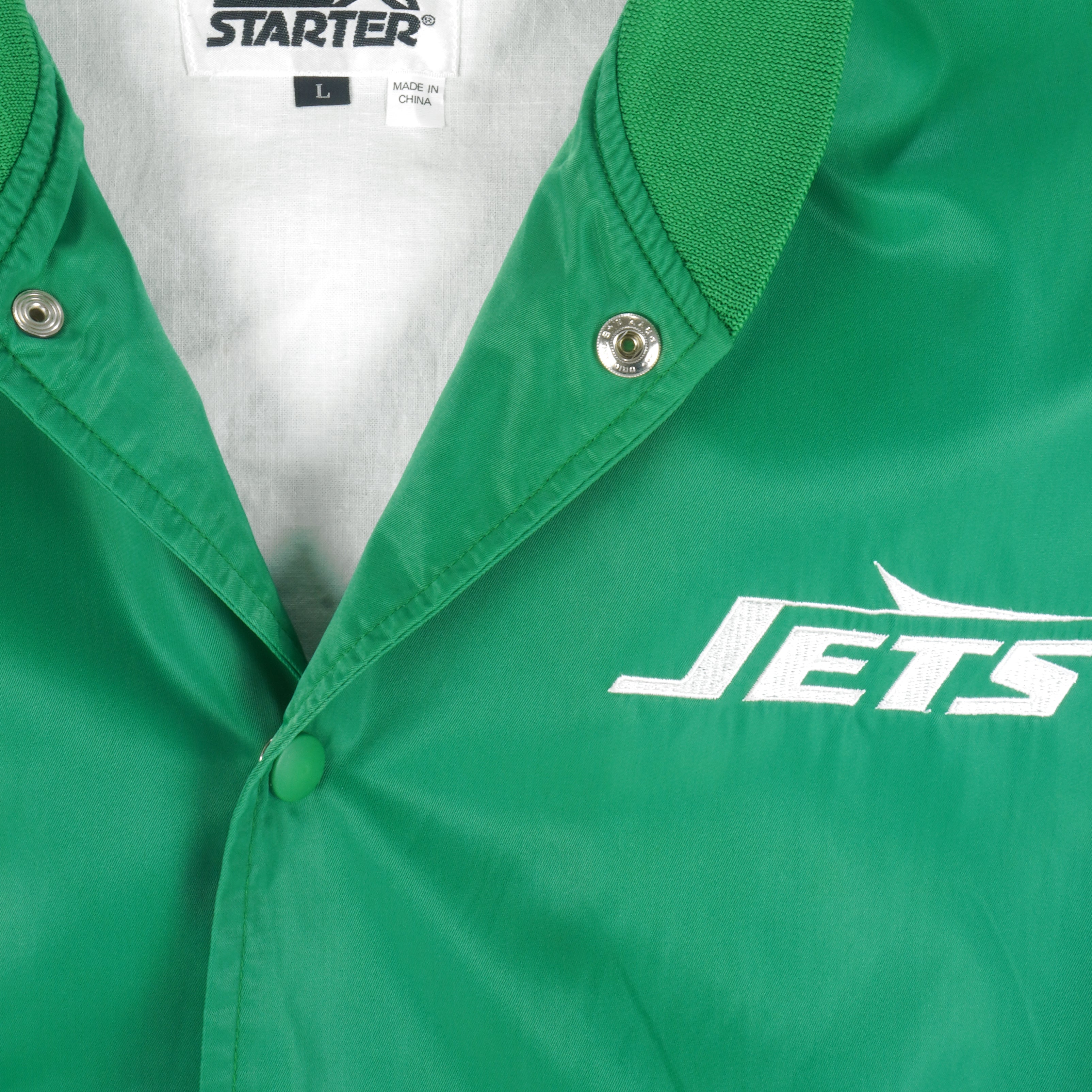 New York Jets Logo Vintage 90's Starter Zip Up Hoodie Parka Jacket