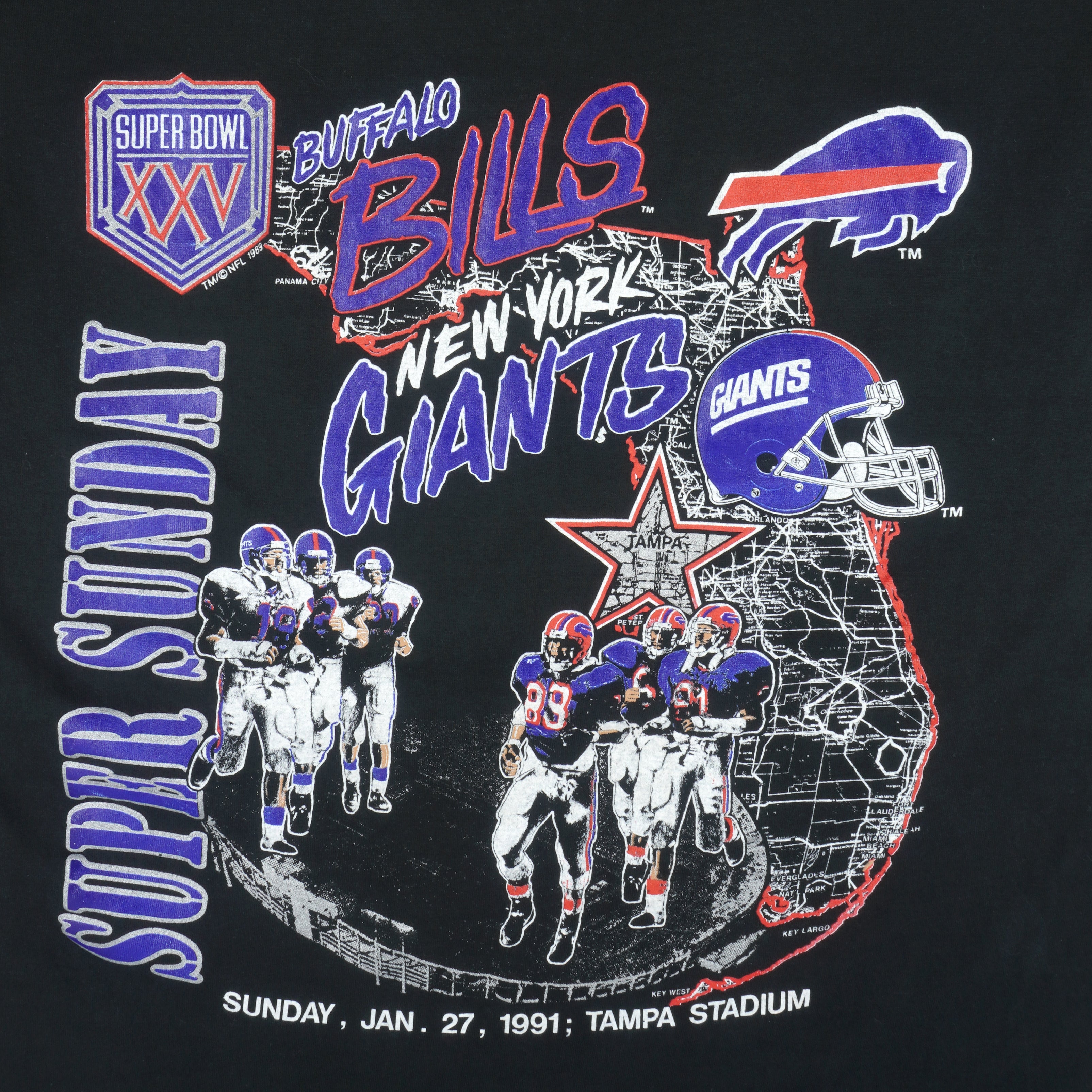 Vintage NFL (Nutmeg) - Buffalo Bills Flag T-Shirt 1993 X-Large