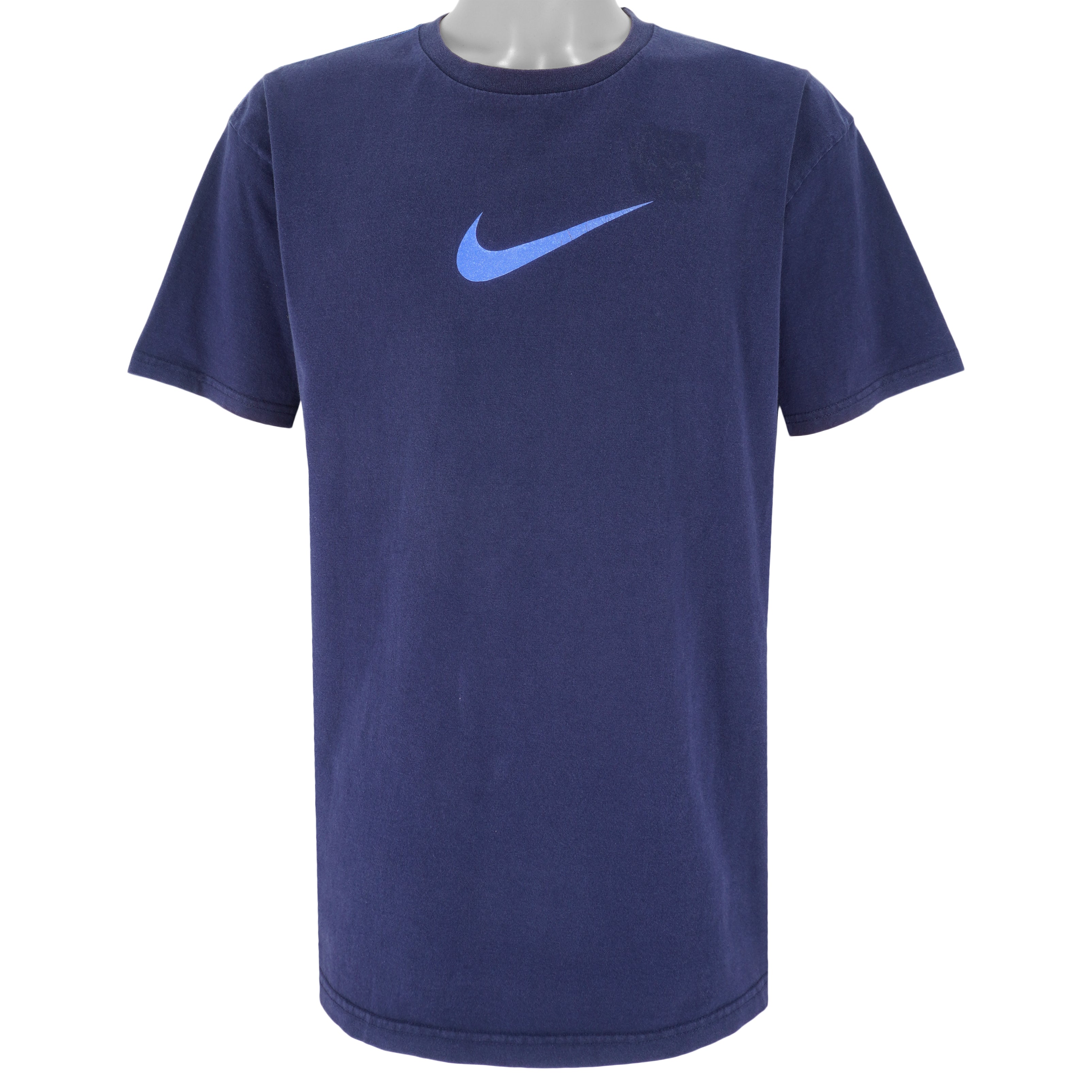 Vintage Nike - Dark Blue Big Logo T-Shirt 2000s Large – Vintage