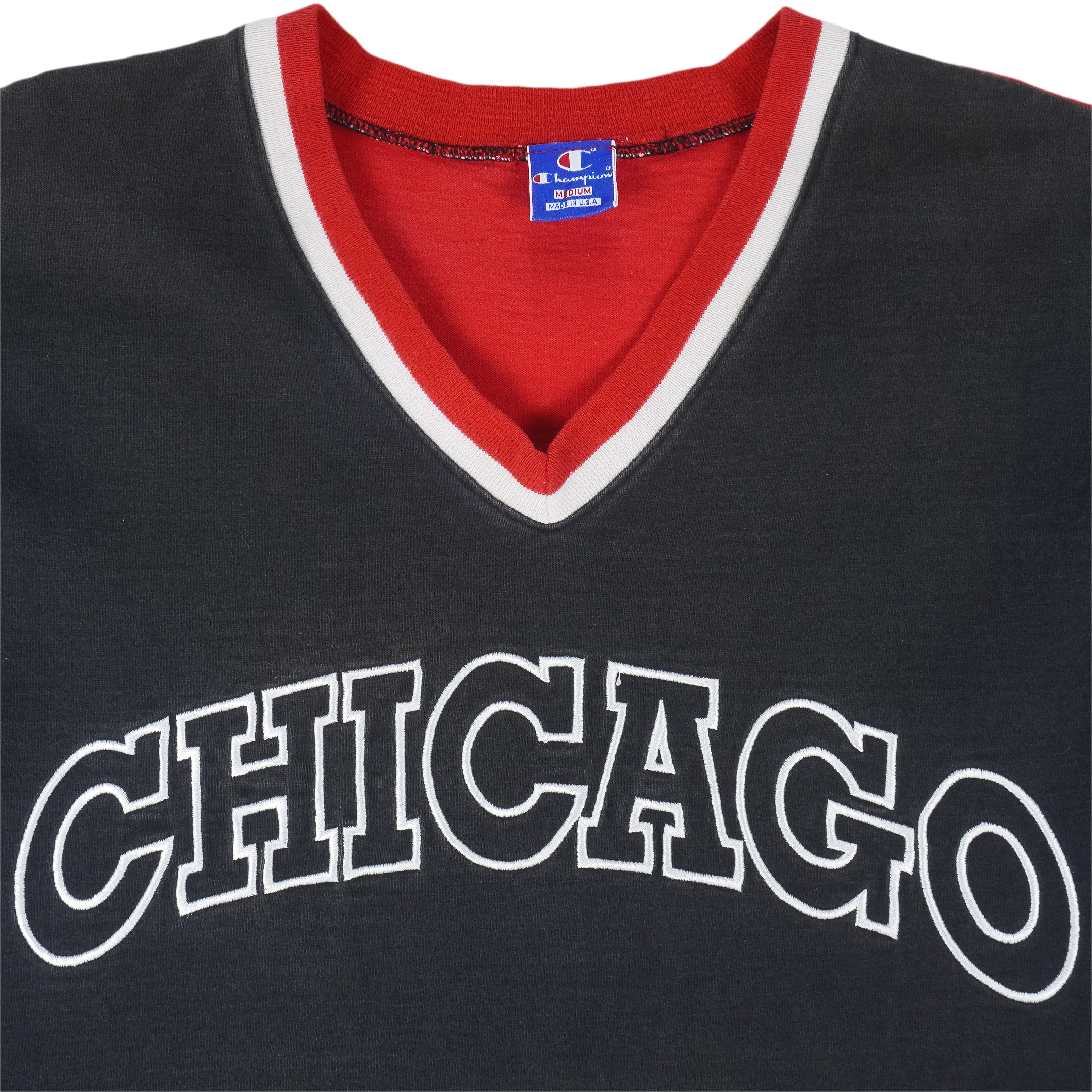 Chicago Bulls Starter NBA Jersey Basketball Baseball Style Red Shirt Men  Size L