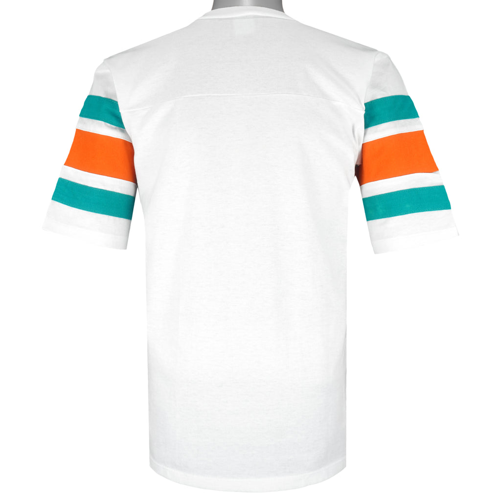 NFL (Logo 7) - Miami Dolphins Football Jersey 1990s Medium Vintage Retro Football