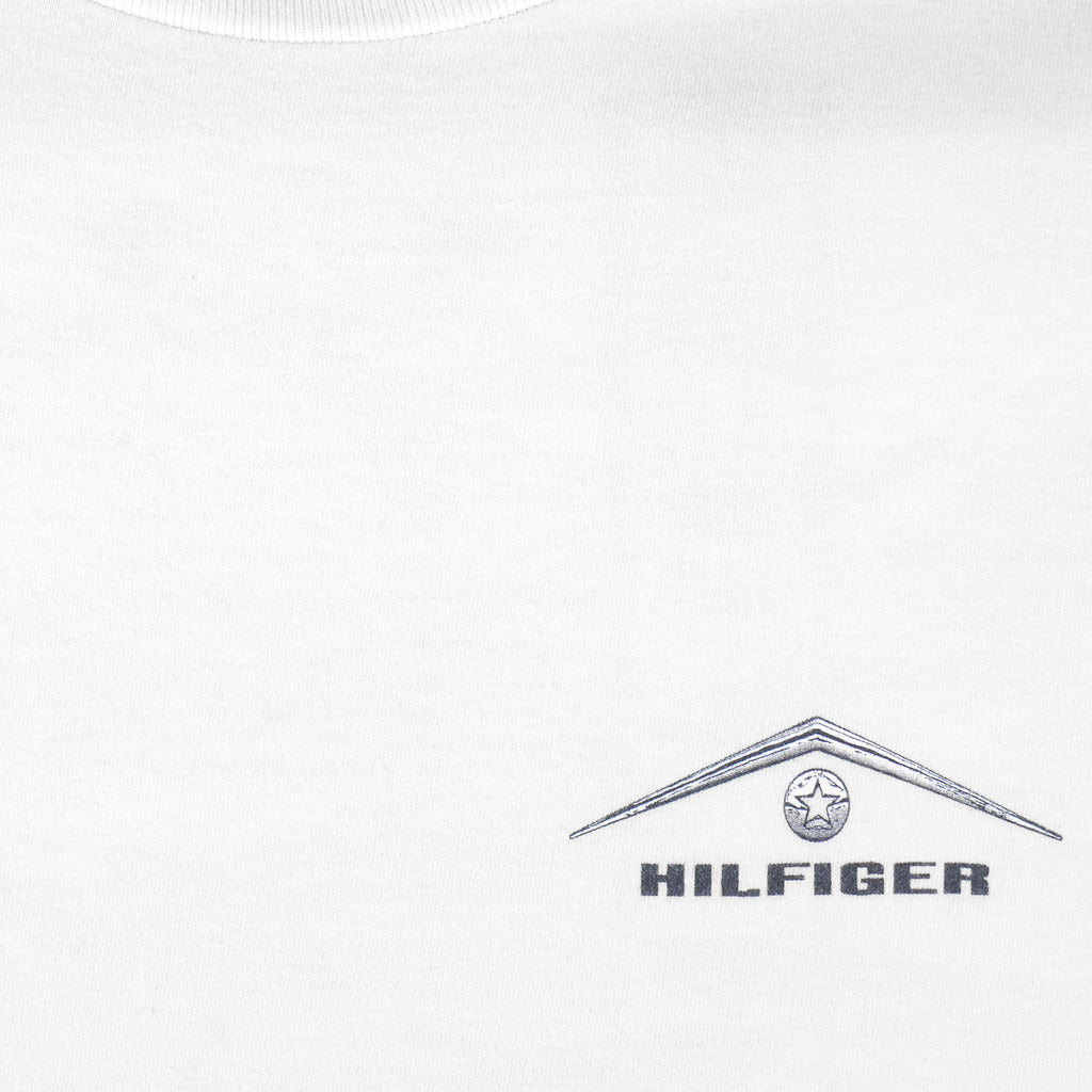 Tommy Hilfiger - White Established 1985 T-Shirt 1990s XX-Large Vintage Retro