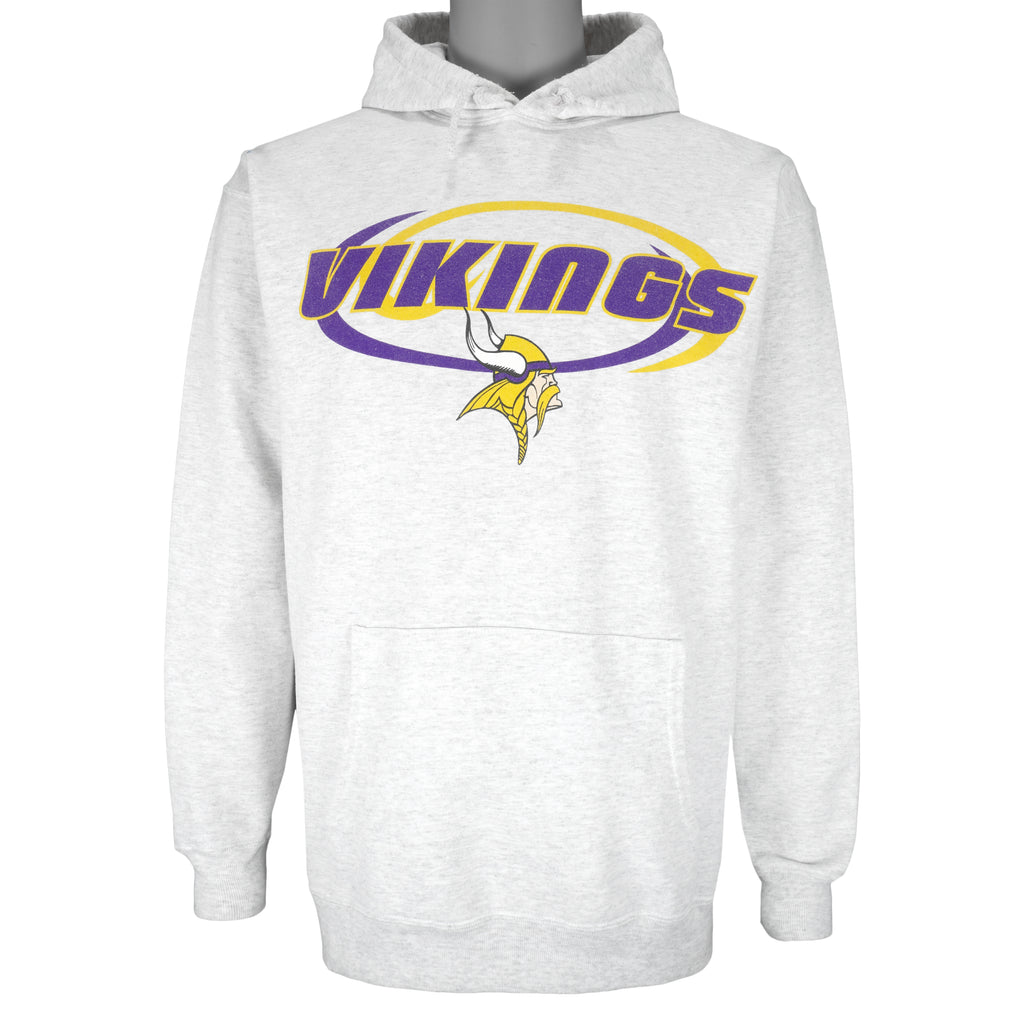 NFL (Dynasty) - Minnesota Vikings Hooded Sweatshirt 1990s Large Vintage Retro Football