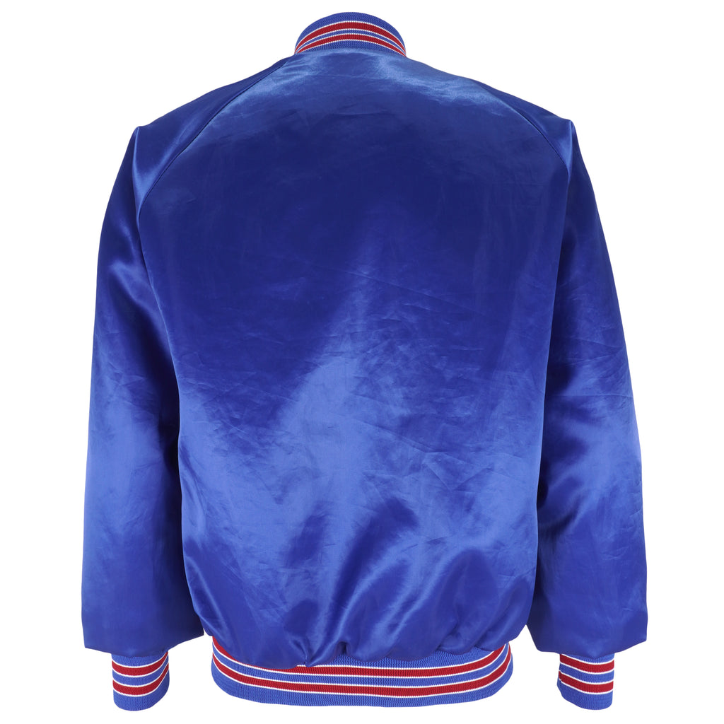 NFL - New York Giants Embroidered Satin Jacket 1980s Large Vintage Retro Football