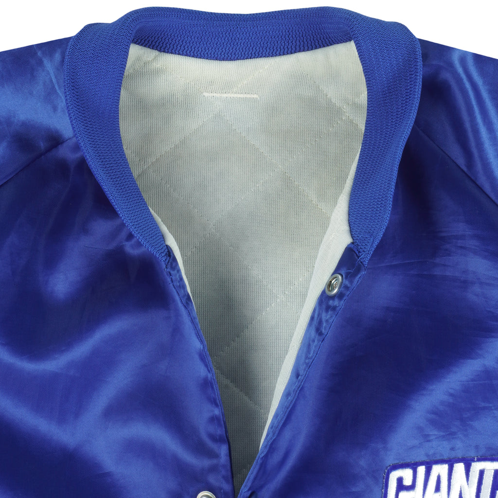 NFL - New York Giants Embroidered Satin Jacket 1980s Large Vintage Retro Football