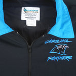 NFL (Motor Sport) - Carolina Panthers Zip -Up Windbreaker 1990s Large Vintage Retro Football