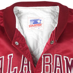 Starter - Alabama Crimson Tide Button-Up Satin Jacket 1990s X-Large Vintage Retro Football College