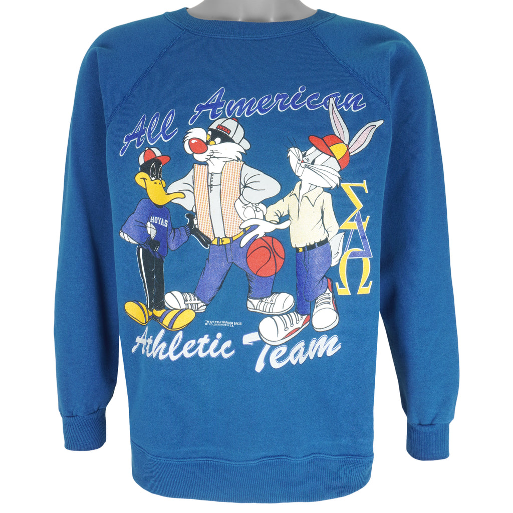 Looney Tunes - Bug Bunny Sylvester All American Athletic Team Sweatshirt  1994 Large