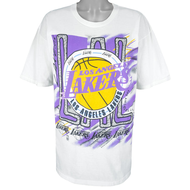 Lakers Los Angeles 1990 Vintage Made in USA T-Shirt - Mud Vintage