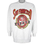 NFL (Nutmeg) - San Francisco 49ers Crew Neck Sweatshirt 1990s X-Large