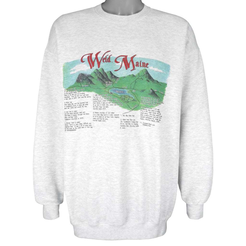 Vintage (Lee) - Weld Maine Beach And Camping Crew Neck Sweatshirt 1990s X-Large Vintage Retro