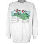 Vintage (Lee) - Weld Maine Mountain Trail Map Sweatshirt 1990s X-Large