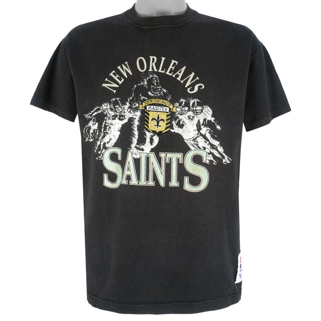 NFL (The Game) - New Orleans Saints Logo Patch T-Shirt 1990s Medium Vintage Retro Football