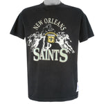 NFL (The Game) - New Orleans Saints Logo Patch T-Shirt 1990s Medium