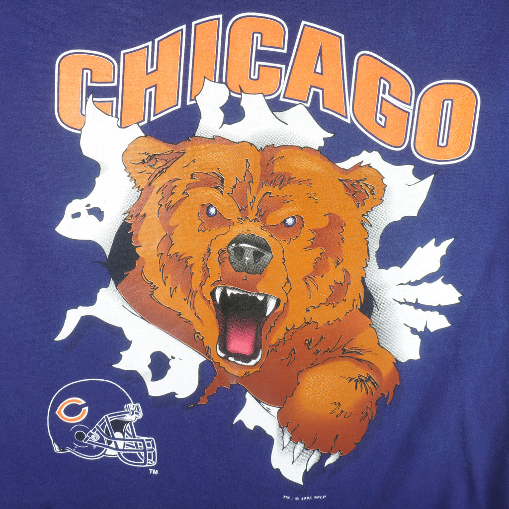 NFL (League Leader) - Chicago Bears Breakout T-Shirt 1995 Large Vintage Retro Football