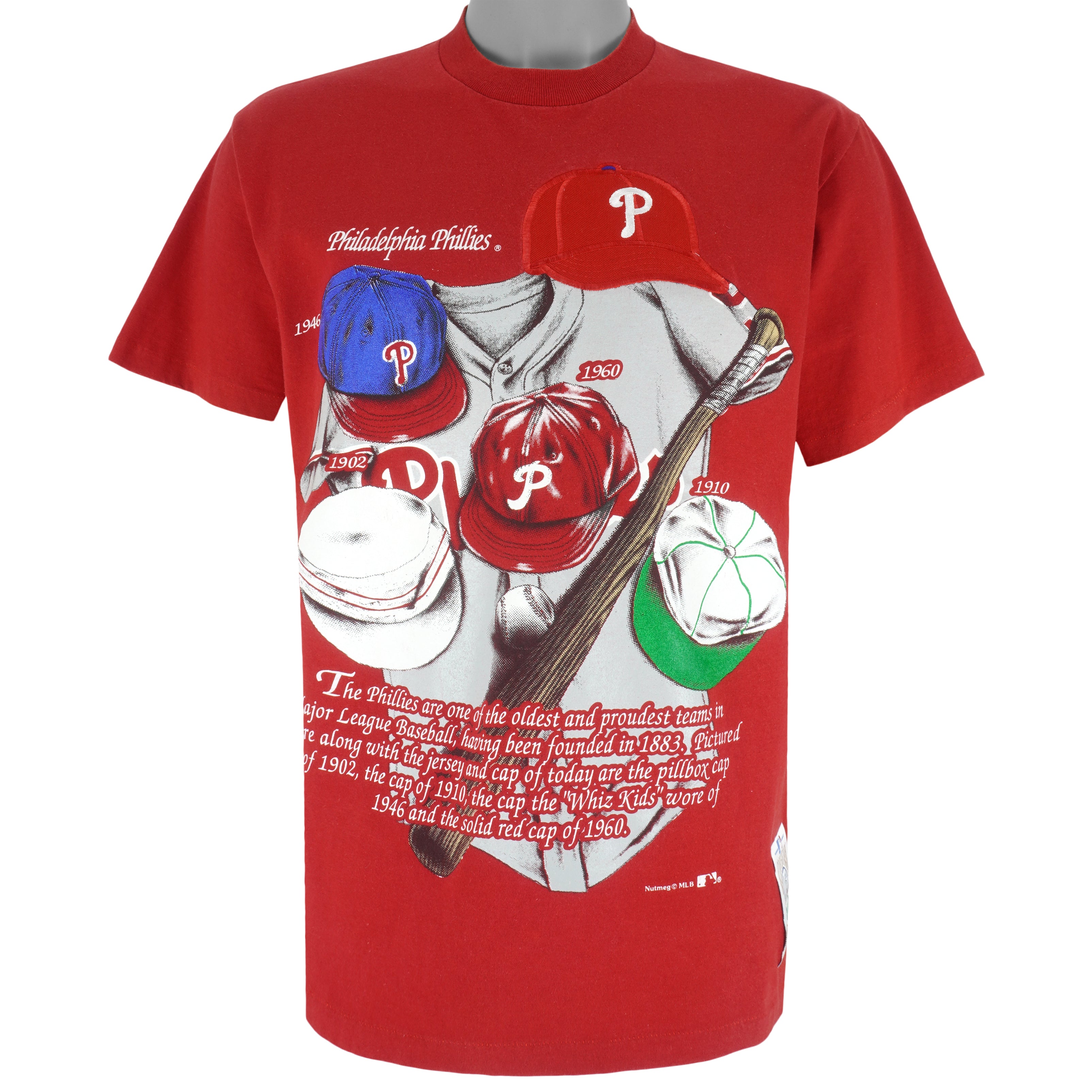 Vinatge Philadelphia Phillies Single Stitch Tee World Series Baseball  T-Shirt M