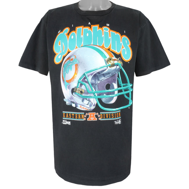 Vintage NFL (Caribe) - Miami Dolphins Caricature Single Stitch T-Shirt 1988 X-Large