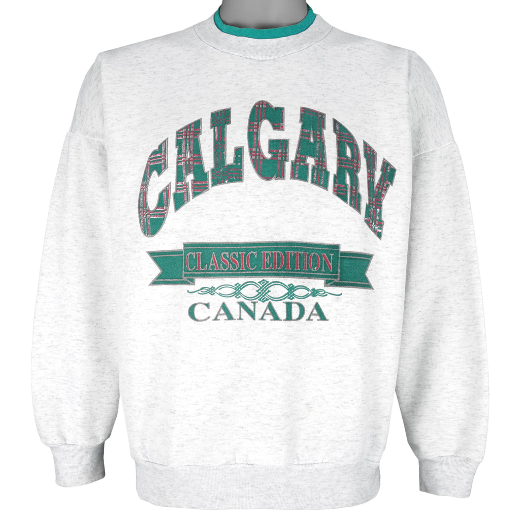 Vintage - Calgary Canada Crew Neck Sweatshirt 1990s Small Vintage Retro