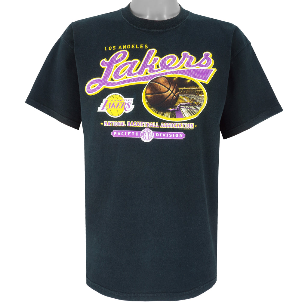 NBA - Los Angeles Lakers Big Logo T-Shirt 1990s Large Vintage Retro Basketball