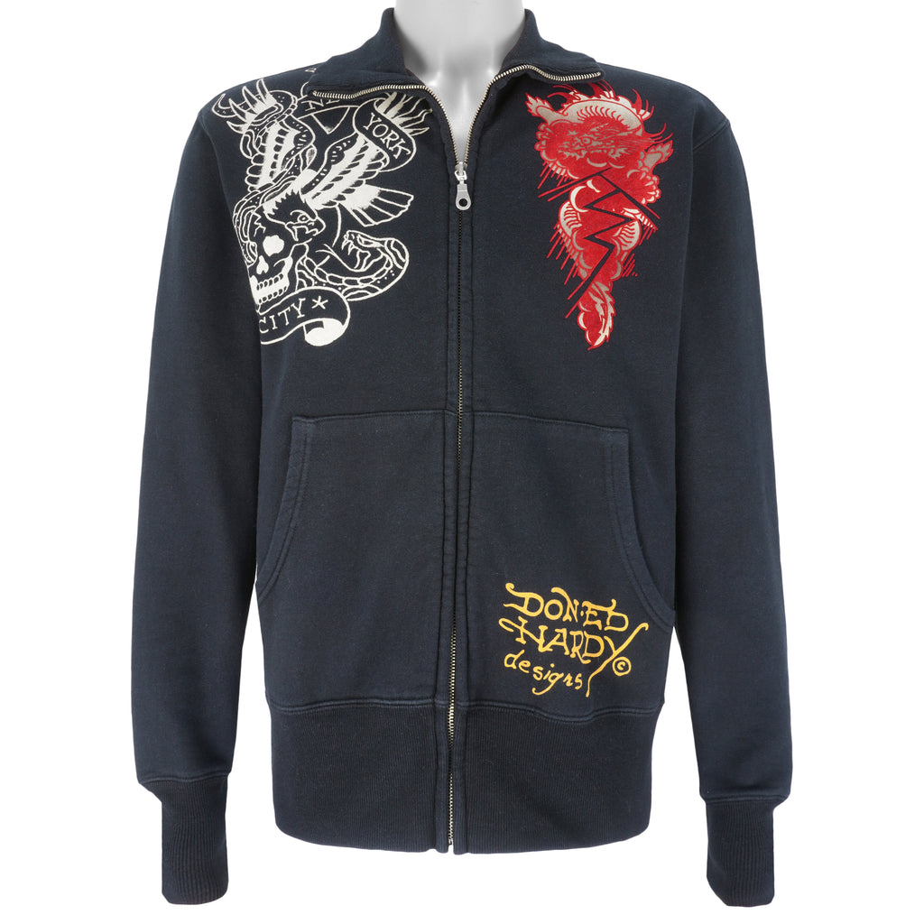 Ed Hardy - Don Ed Hardy Zip-Up Jacket Medium Vintage Retro