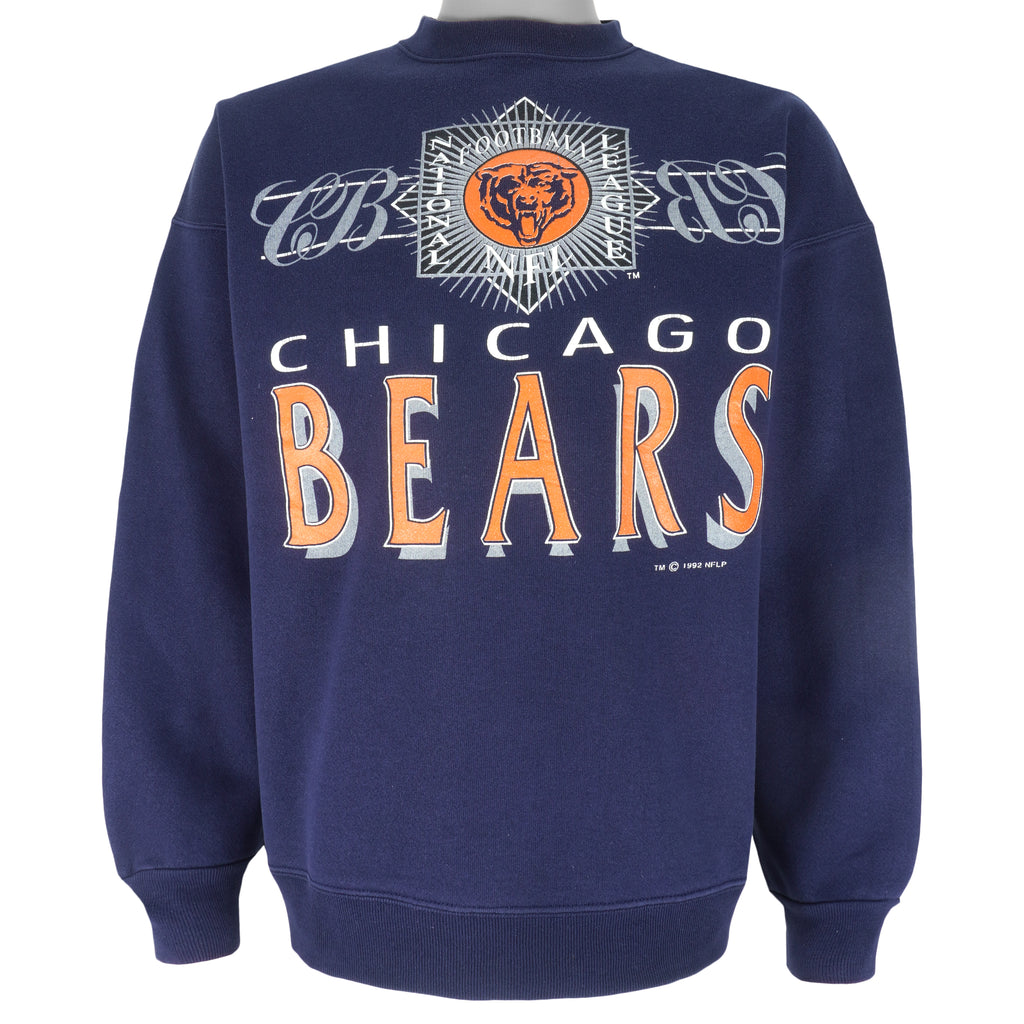 NFL (Logo 7) - Chicago Bears Crew Neck Sweatshirt 1992 X-Large Vintage Retro Football