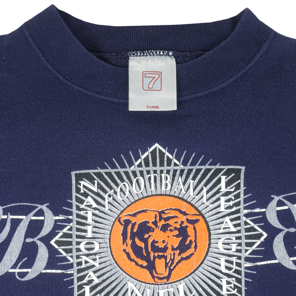 NFL (Logo 7) - Chicago Bears Crew Neck Sweatshirt 1992 X-Large Vintage Retro Football