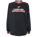 NHL (CCM) - Carolina Hurricanes Face Off Apparel Pullover 1990s Large Vintage Retro Embroidered Spell-Out