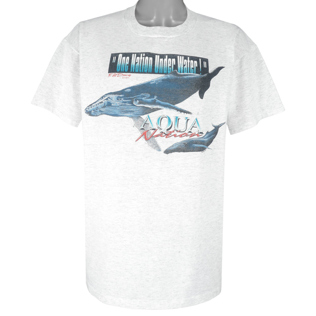 Vintage (Oneita) - Aqua Nation T-Shirt 1990s X-Large Vintage Retro