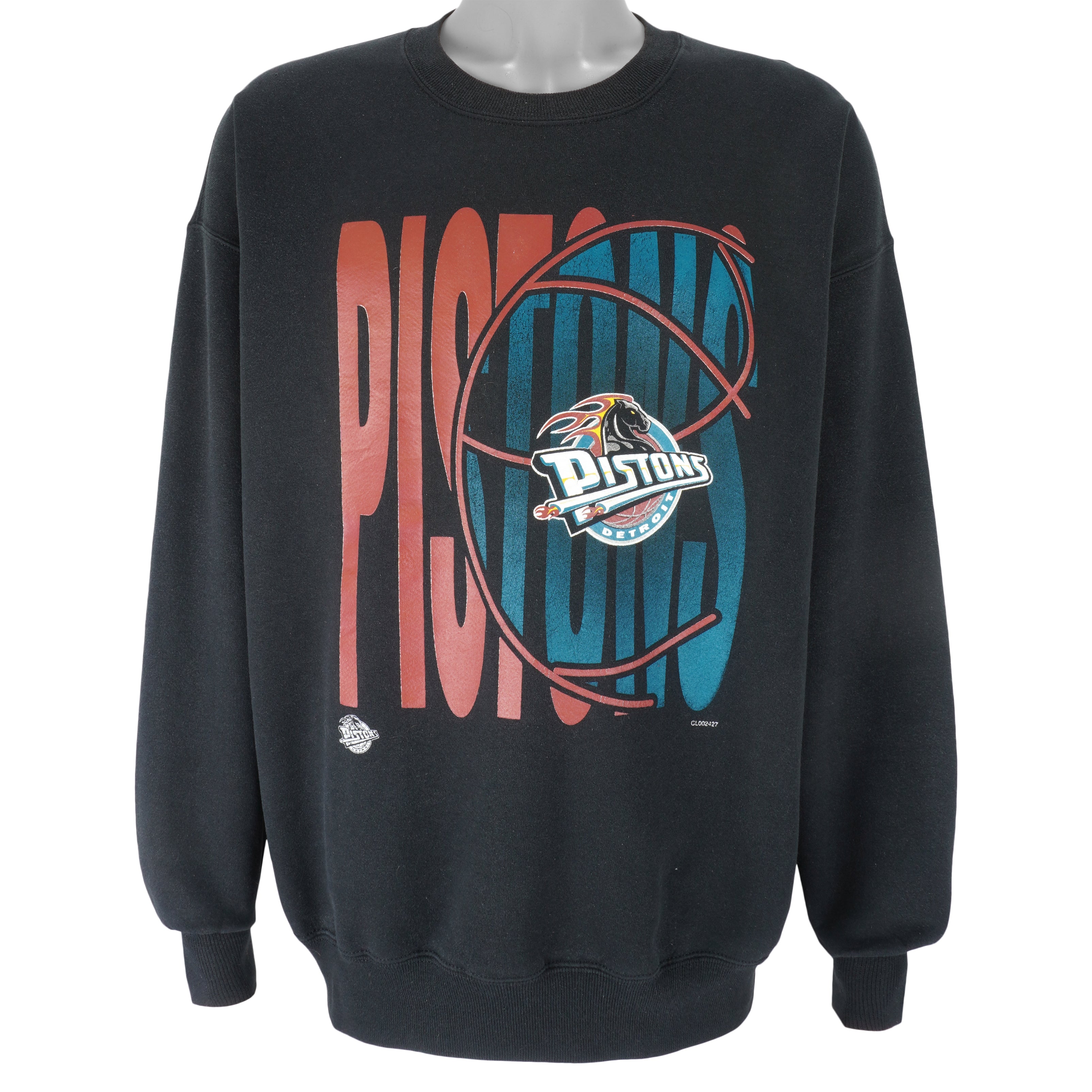 Vintage NBA (Chalk Line) - Detroit Pistons Crew Neck Sweatshirt