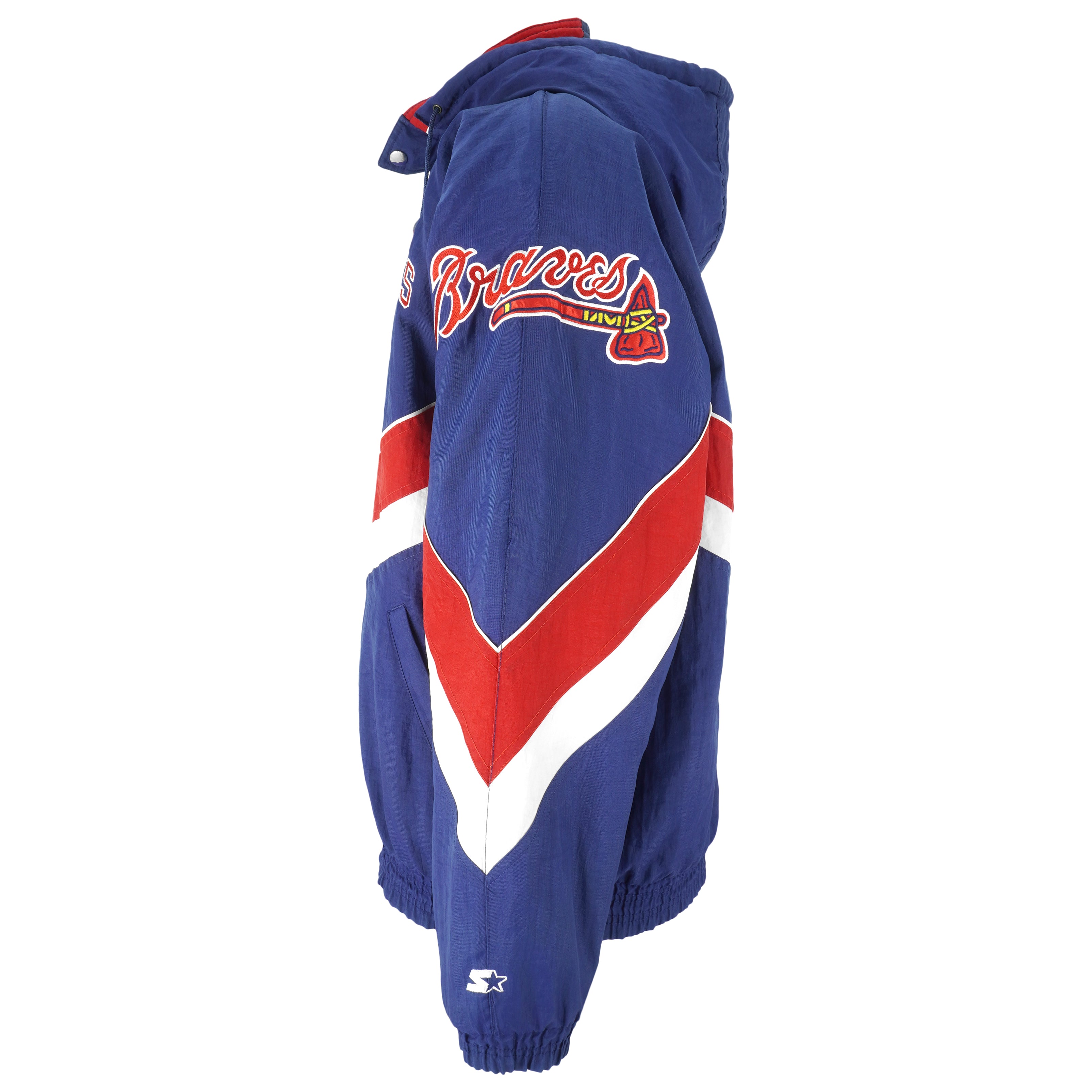 Vintage Starter - Atlanta Braves Hooded Jacket 1990s X-Large