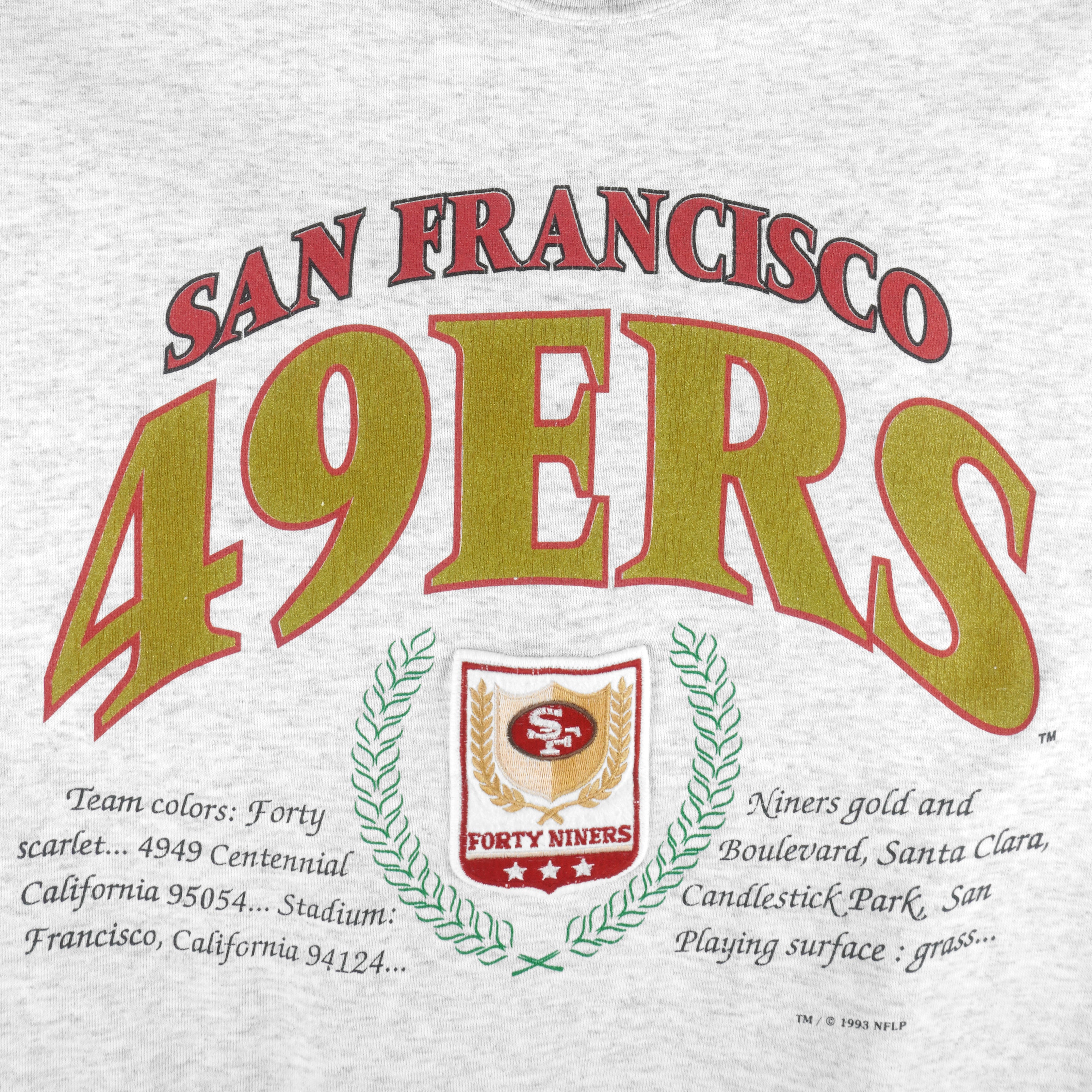 VINTAGE NFL SAN FRANCISCO 49ERS SWEATSHIRT 1993 SIZE XL