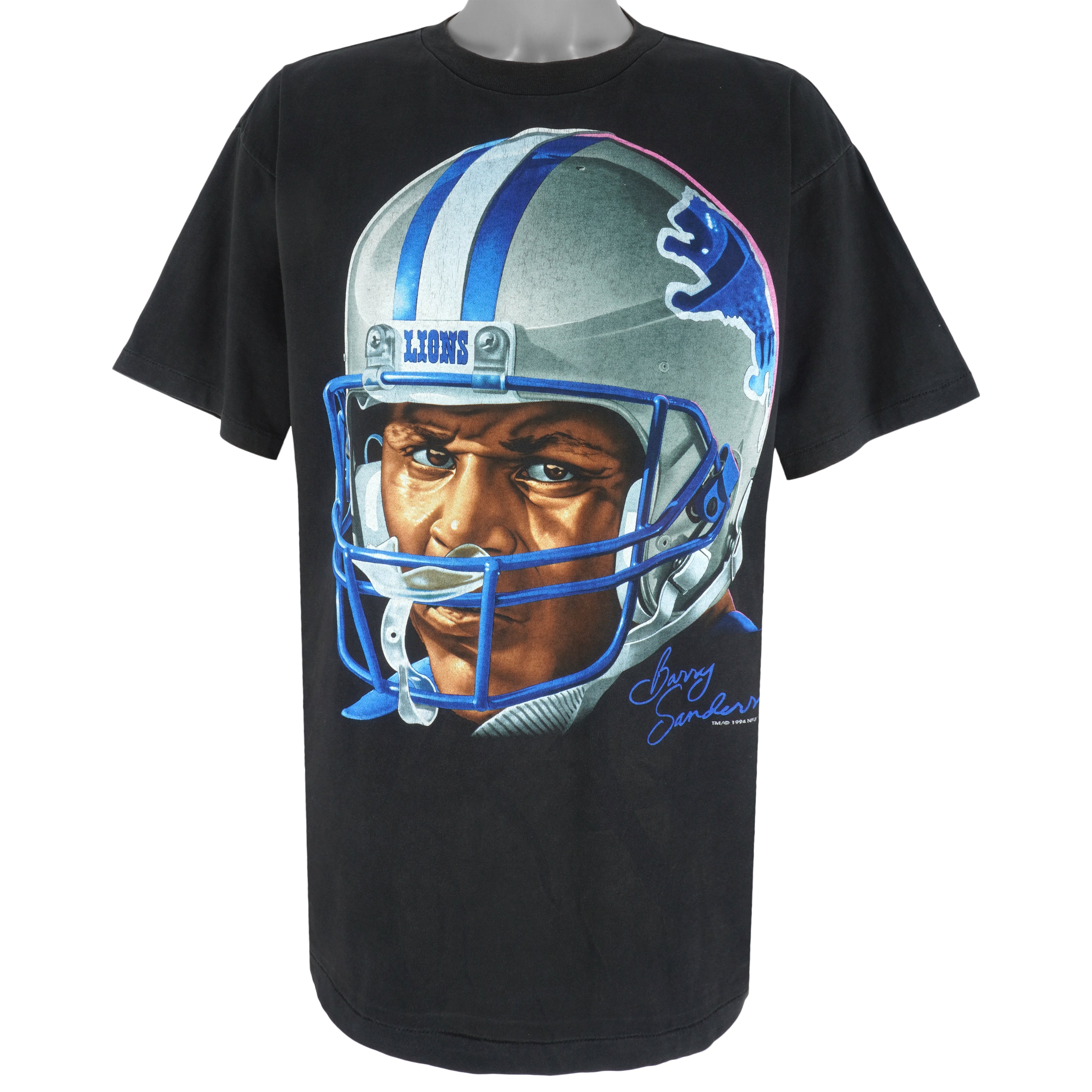 1994 Barry Sanders Detroit Lions Salem NFL T Shirt Size Large