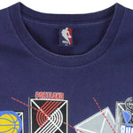 NBA - Blue Team Logos T-Shirt 1990s XX-Large Vintage Retro Basketball