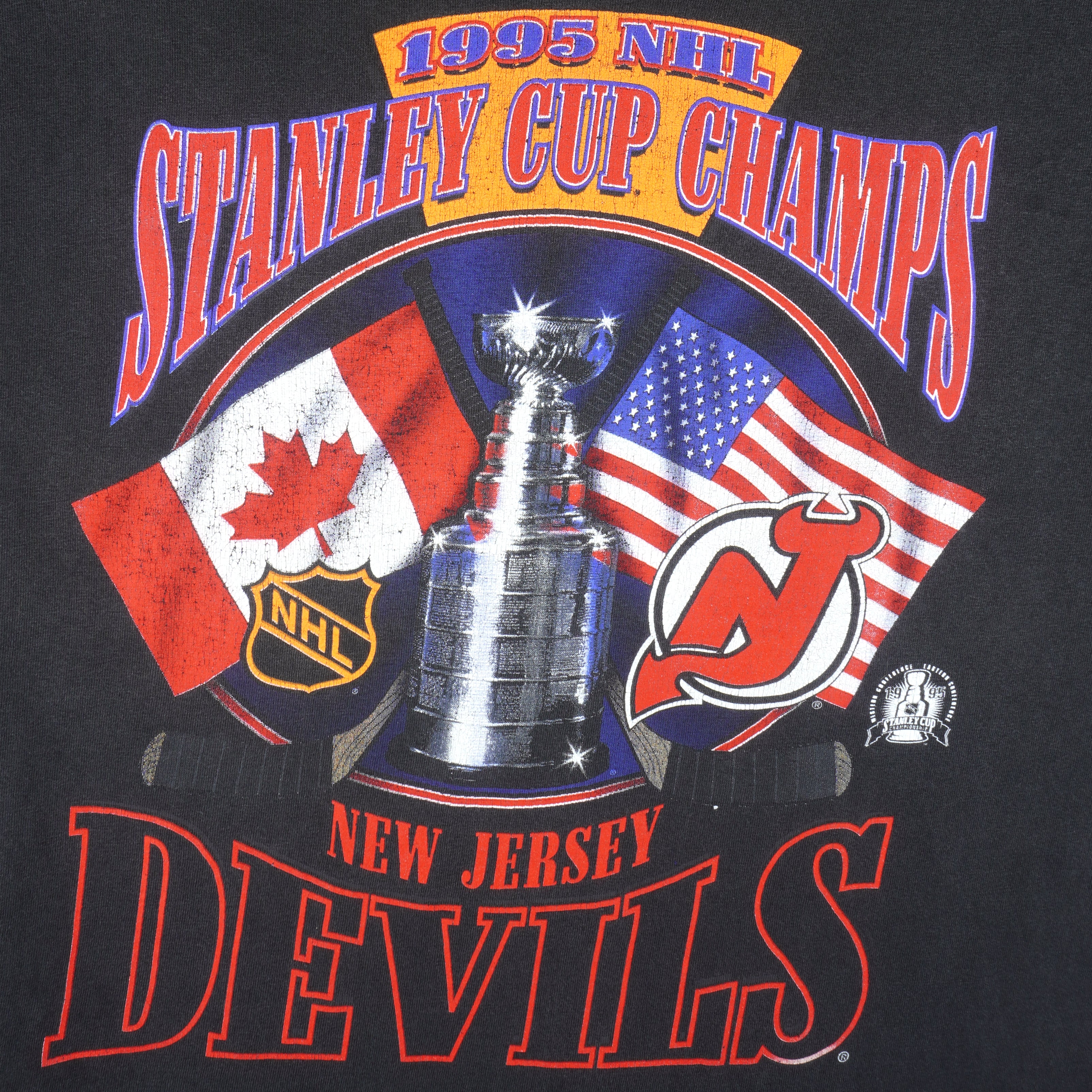 VINTAGE New Jersey Devils Hockey Jersey Mens Large Starter Red NHL Long  Sleeve